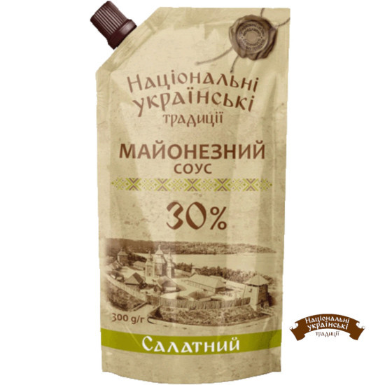 "Майонезный соус "Салатный" 30% дой-пак 300 г/30 шт ТМ НУТ