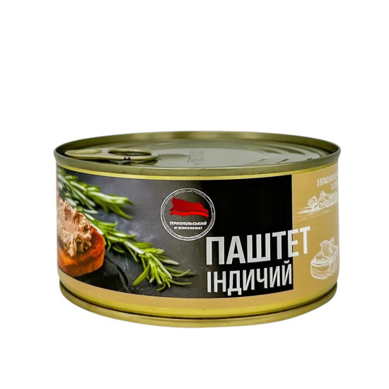 Консерва Паштет індичий (ж/б) 225 г / 12 шт кт ТМ "Тернопільський м'ясокомбінат" Консерва Паштет індичий (ж/б) 225 г / 12 шт кт ТМ "Тернопільський м'ясокомбінат"