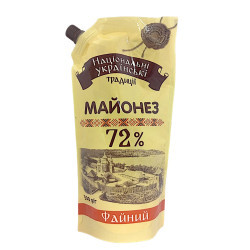 Майонез "Файний" 72% дой-пак 500 г / 20 шт ТМ НУТ