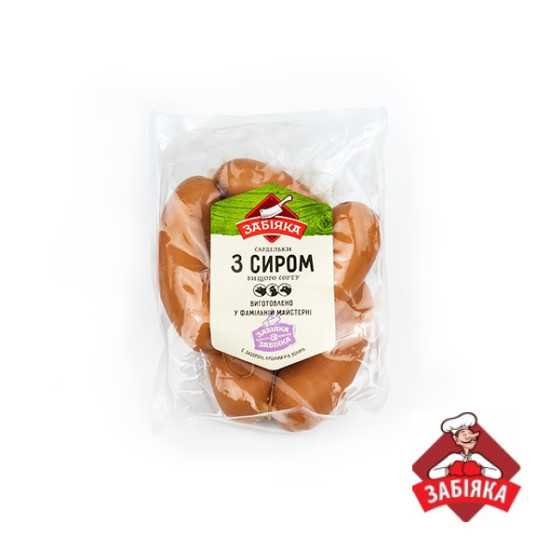 Сардельки с сыром в/с (ФМ) (газ 0,8кг) ТМ "Забияка"