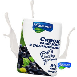 Сиpок солодкий pодзин 8% 0,09 кг еколін, шт