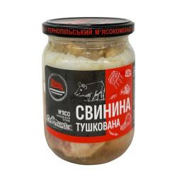 Консерва Свинина тушкована (склобанка) 500 г / 6 шт кт ТМ "Тернопільський м'ясокомбінат"