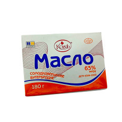 "Масло солодковершкове бутербродне 63% жиру ДСТУ 180 г. / 20 шт ТМ Козуб Регал