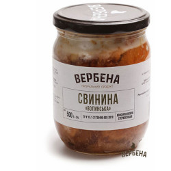 Консерва Свинина Волинська 0,5 / TWIST OFF / 6 шт кт ТМ Вербена