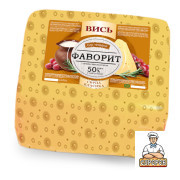 Сир твердий "Фаворит" 50% 2 кг ст ТМ Вись квадрат