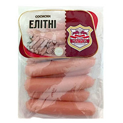 "Сосиски Елітні в/с (аміц)  (Газ-0,55 кг)  ТМ Магрок