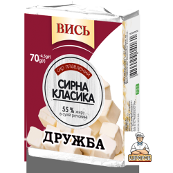 Сир плавленний Дружба 35% пс ТМ "Вись 70г / 36 шт брикет Регал