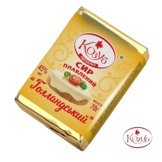 "Сыр плавленый "Голландский" 45% 70 г / 30 шт ТМ Козуб Регал