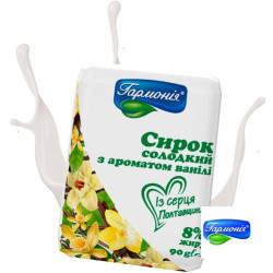 Сиpок солодкий ваніль 8% 0,09 кг еколін, шт
