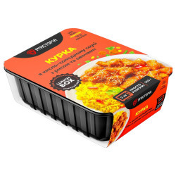 Курка в кисло-солодкому соусі з овочами та рисом 350 г / 4 шт ТМ Мясторія
