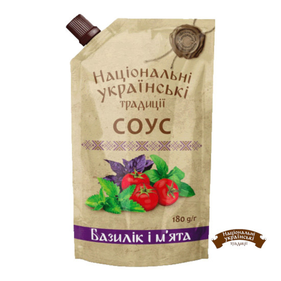 "Соус "Базилік і м\'ята" дой/пак 180 г / 20 шт ТМ НУТ