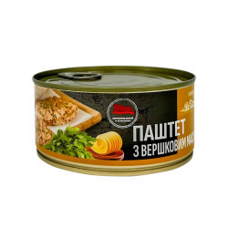 Консерва Паштет м'ясний з вершковим маслом (ж/б) 225  г / 12 шт кт ТМ "Тернопільський м'ясокомбінат"