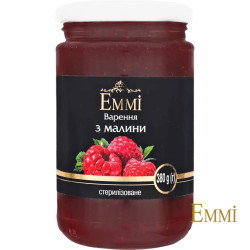 "Малина варення 380 г с/б/ 12шт  ТМ Emmi