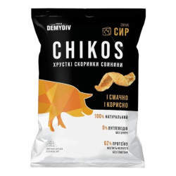 Снек корочки свинины "CHIKOS" со вкусом сыра 44 г/30 шт
