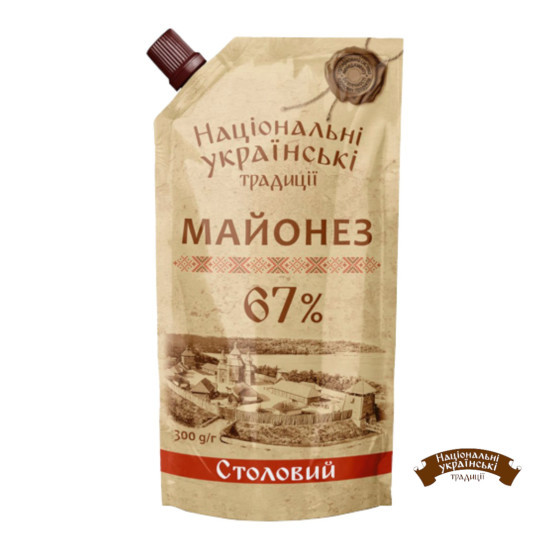 "Майонез "Столовий" 67% дой-пак 300 г / 30 шт ТМ НУТ