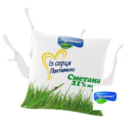 Сметана 21% пленка 0.35кг 21 сутки, шт