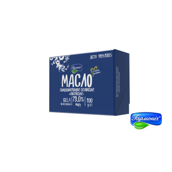 Масло крестьянское 0,200кг 73% фольга, шт