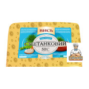 "Сир твердий "Сметанковий сімейний" 50% ст ТМ Вись