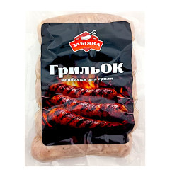 "Ковбаски напівкопчені ГрильОК  н/к 1 с (в/у 0,4 кг) ТМ "Забіяка"
