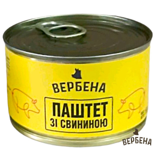 Консерва Паштет со свининой ж/б 0,16 г/16 шт кт ТМ Вербена