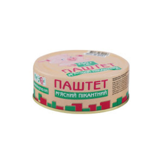 Консерва мясная паштет мясной "Пикантный" 250г ТМ "Пятачок"