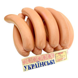 Сосиска УКРАИНСКАЯ вареная 1/с 0,6 кг ТМ Моя колбаска