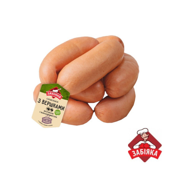 Сардельки З вершками в/с (газ 1.2 кг) ТМ "Забіяка"