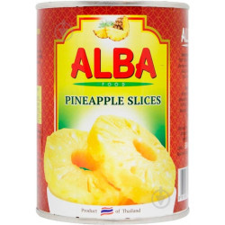 Ананаси кільцями в сиропі ж/б 580 мл / 24 шт ТМ ALBA FOOD