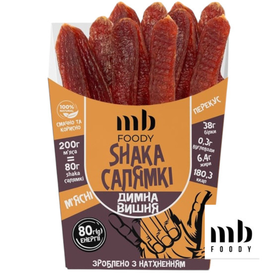 "Салямки "Димна вишня" курячі в оболонці 80 г/12 шт TM MB Foody